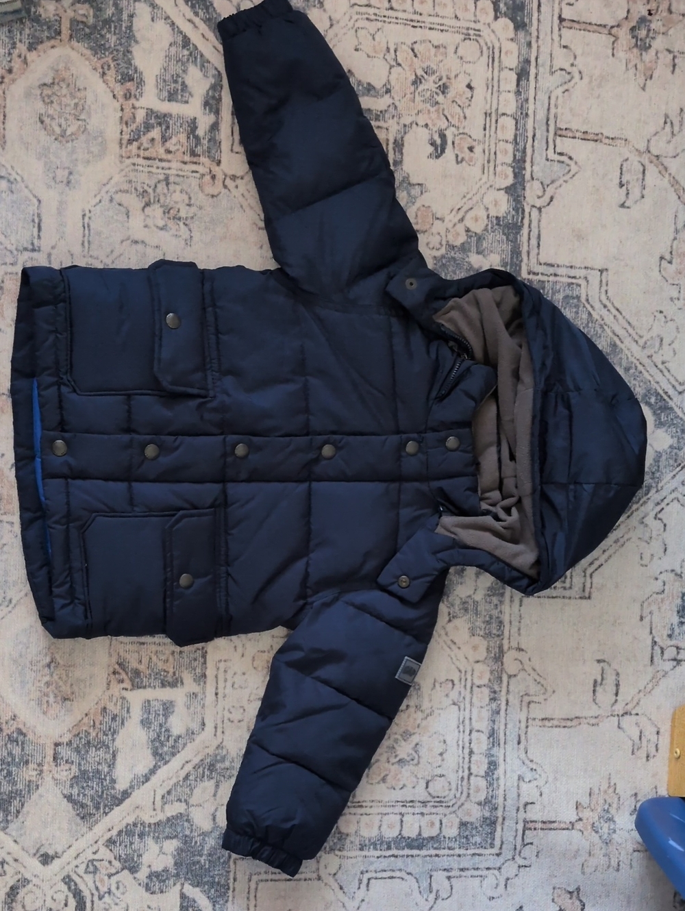 GAP Kids Navy Hooded Puffer Coat